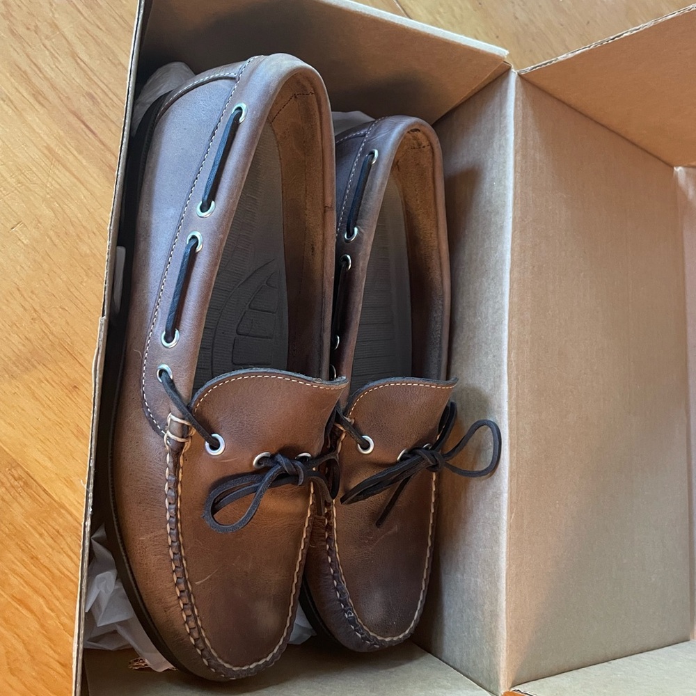 L.L. Bean camp mocs handmade, superior quality boat shoe traction